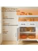 HOMCOM Sideboard-95L x 35B x 88H cm-Weiß