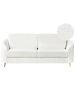 Beliani 3-Sitzer Sofa TROSA in Weiß/Gold - (W) 203 x (H) 88 x (L) 86 cm
