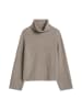Marc O'Polo Gerippter Rollkragen-Pullover loose in Stone Taupe Melange