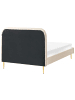 Beliani Doppelbett FLAYAT in Beige/Gold - (W) 133 x (H) 109 x (L) 215 cm