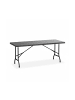 relaxdays Gartentisch in Grau - (B)180 x (H)72 x (T)74 cm