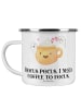 Mr. & Mrs. Panda Henkelbecher Kaffee Gespenst mit Spruch in Weiß