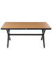 Beliani Esstisch TIANO in Braun/Schwarz - (W) 90 x (H) 73 x (L) 160 cm