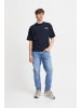 CASUAL FRIDAY T-Shirt CFTue tee with small chest embroidery - 20504815 in blau