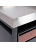 MCW 2er Mülltonnenverkleidung mit Pflanzkasten J81, Kirsche-Holzoptik