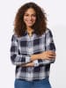WITT WEIDEN Flanell-Bluse in marine-weiß-kariert