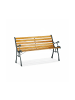 relaxdays Gartenbank in Natur - (B)126 x (H)73,5 x (T)52,5 cm
