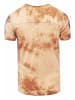 Rusty Neal Color Tie Dye Batik T-Shirt mit Logo-Print in Camel