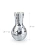 relaxdays Disco Vase in Silber - (H)28 x Ø 14 cm