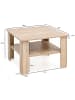 KADIMA DESIGN Couchtisch aus Holz mit kratzfester Beschichtung, 60 kg Belastbarkeit in Beige