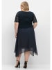 sheego Cocktailkleid aus Chiffon in nachtblau