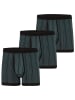 ESGE Boxershorts 3er Pack in Schwarz / Blau gestreift