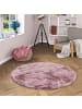 Pergamon Fellteppich Luxus Super Soft Plush Rund in Zwart