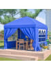 ABRIHOME Pavillon in Blau 3x3 m mit 4 Seitenwänden Höhenverstellbar