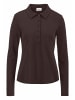 Hessnatur Longsleeve Polo in kakao braun