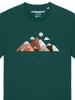wat? Apparel T-Shirt Mountains & Moon in Dunkelgrün