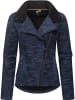 ragwear Strickfleecejacke Saskie Melange in Navy