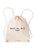 Mr. & Mrs. Panda Tasche Musik an, Welt aus!... mit Spruch in Creme
