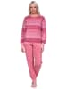 NORMANN Frottee Schlafanzug Bündchen  Streifendesign - 75867 in altrose