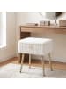 SONGMICS Sitzhocker Glamor in Weiß - (B)30 x (H)50 x (T)40 cm