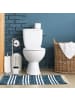 relaxdays WC-Garnitur in Silber - (B)25 x (H)69 x (T)18 cm