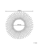 Beliani Wandspiegel TAGOLU in Braun - (W) 60 x (H) 60 x (L) 1 cm