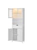 VASAGLE Badezimmerschrank Helan-old in Weiß - (B)60 x (H)170 x (T)30 cm