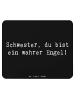 Mr. & Mrs. Panda Mouse Pad Spruch Schwester Engel mit Spruch in Schwarz