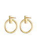 Elli Ohrringe 925 Sterling Silber Geo, Kreis in Gold