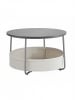 VASAGLE Couchtisch rund Lilea in Grau-Weiß - (B)75 x (H)45 x (T)75 cm