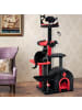 COSTWAY Kratzbaum Katzenhaus Gothic Halloween in Schwarz