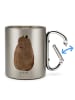 Mr. & Mrs. Panda Outdoor Tasse Murmeltier ohne Spruch in Silber