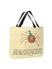 Mr. & Mrs. Panda Strandtasche Spinne Agathe Party mit Spruch in Gelb Pastell