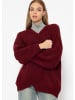 SASSYCLASSY Oversize Cardigan in Dunkelrot