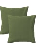 Erwin Müller Baumwolle Kissenhülle 2er-Pack London in dunkelgrün