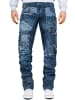 KOSMO LUPO Herren Regular Fit Jeans Stonewashed in Blue