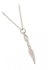 Gemshine Halskette mit Anhänger Engel Flügel - Schutzengel Chalcedon in silver coloured