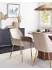 Beliani 2er-Set Esszimmerstuhl LOVERNA in Beige/Gold