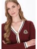 DreiMaster Maritim Women Cardigan in wine red navy offwhite