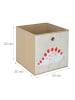 relaxdays 4 x Kinder Aufbewahrungsboxen " Dinos A" in Bunt - (B)30 x (H)30 x (T)30 cm