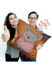 Mr. & Mrs. Panda Kissen Fledermaus Chillt Design ohne Spruch in Weiß
