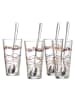 Ritzenhoff & Breker 4er Set Latte Macchiato Gläser + Löffel Sana 370 ml in transparent