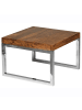 KADIMA DESIGN Beistelltisch Sheesham | Massivholz, Metallgestell, Dunkelbraun