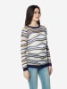 KOROSHI Openwork-strickpullover mit streifen fÃ¼r damen in bunt