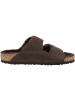 Birkenstock Sandale Arizona Big Buckle Lammfell geöltes Nubukleder normal in dunkelbraun