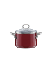 Riess Fleischtopf mit Glasdeckelcm Nouvelle Rosso extra stark Emaille in Rot
