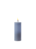 Deluxe Homeart LED Kerze Mia Echtwachs flackernd H: 12,5cm D: 5cm in hellblau