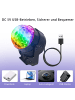 ZMH LED Discolicht in transparent Discokugel Musikgesteuert 7 RGB mit Kabel