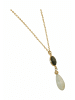 Gemshine Halskette mit Anhänger Aquamarin und Labradorit in gold coloured