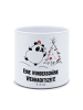 Mr. & Mrs. Panda Übertopf Keramik Panda Weihnachtszeit mit Spruch in Weiß
